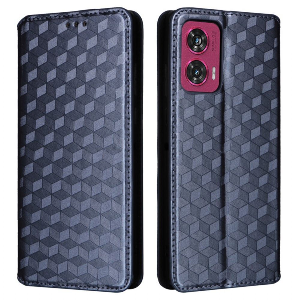 Flip Case Für Motorola Edge 50 Fusion 3d-diamanten