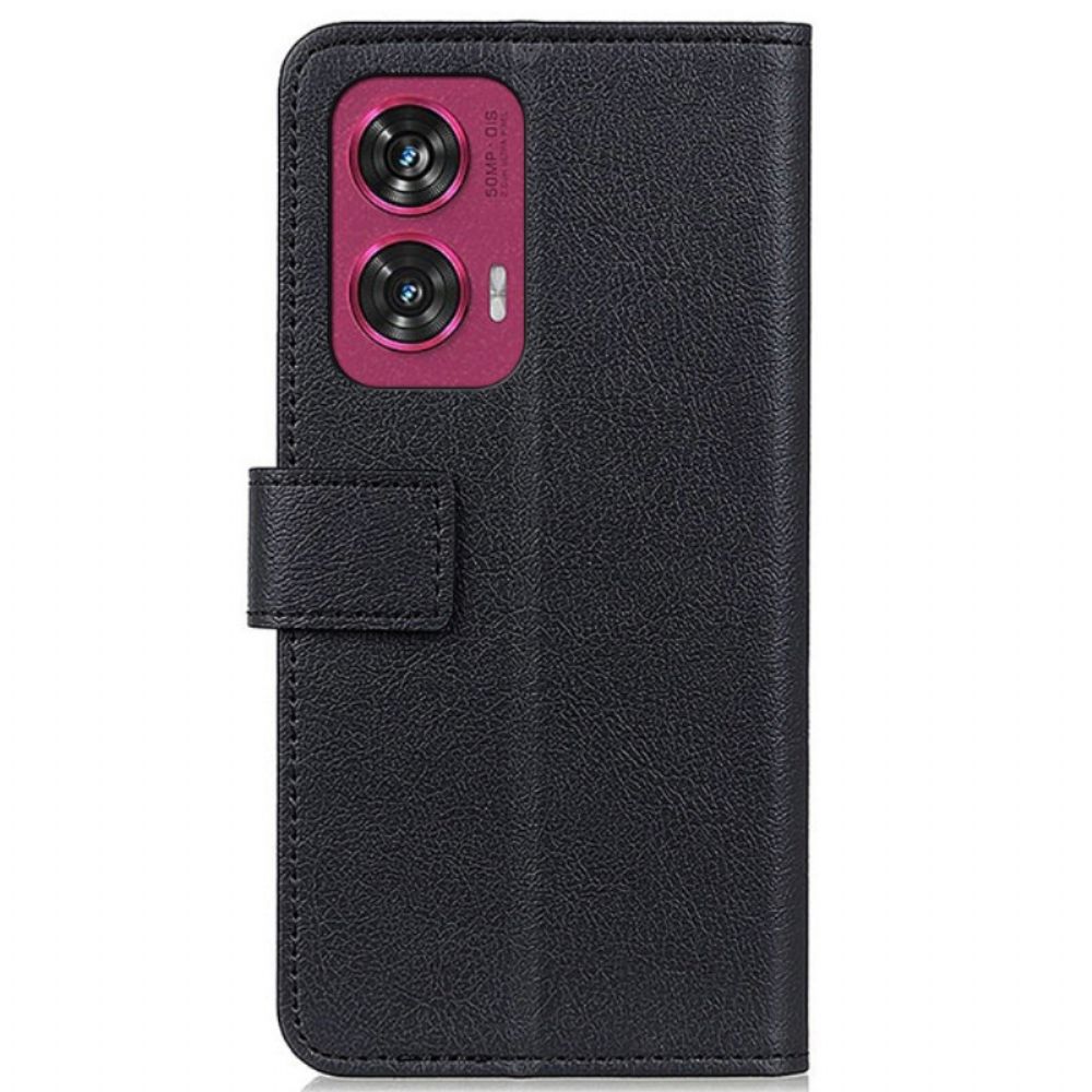 Lederhüllen Motorola Edge 50 Fusion Handyhülle Klassisch