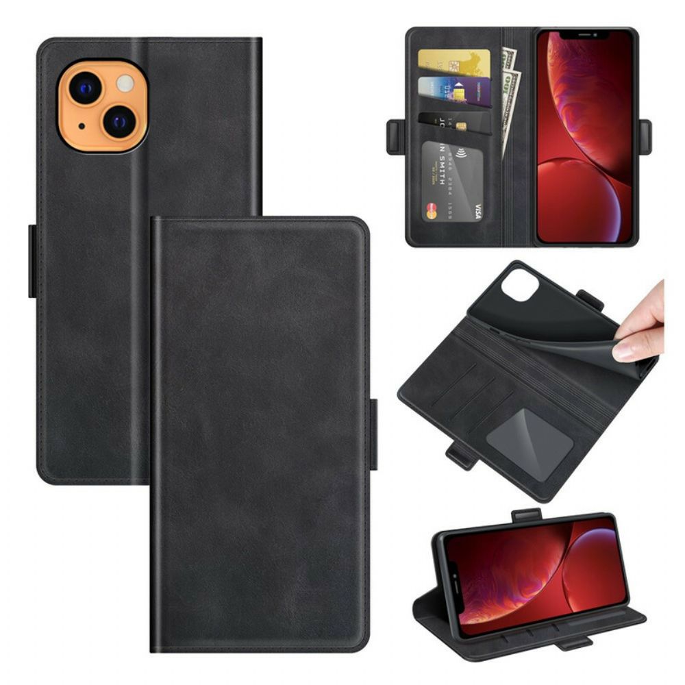 Flip Case Für iPhone 13 Design Mit Doppelverschluss