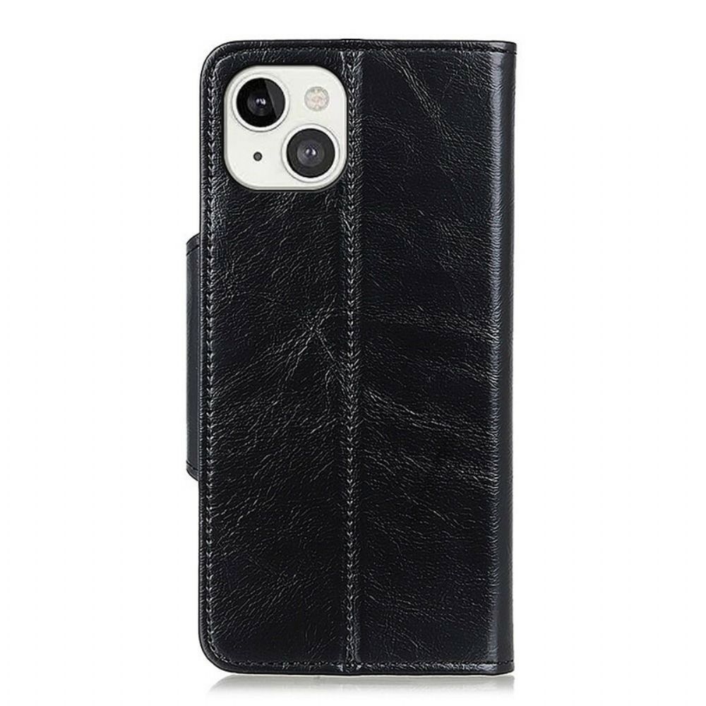 Flip Case Für iPhone 13 Glänzendes Kunstleder Khazneh