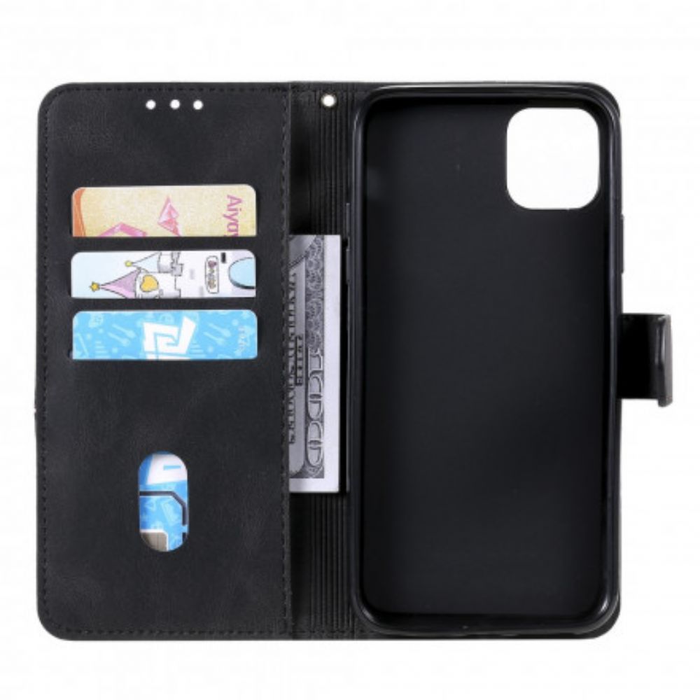 Flip Case Für iPhone 13 Hautgefühl-welle