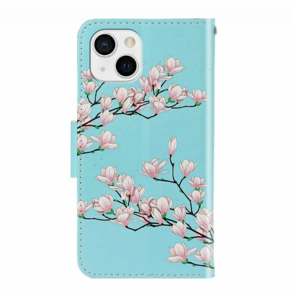 Flip Case Für iPhone 13 Mit Kordel Riemenbaum