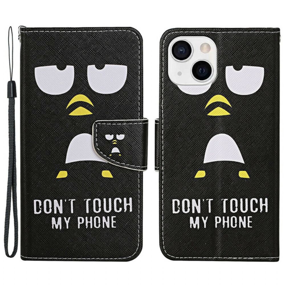 Flip Case Für iPhone 13 Neu Berühren Sie Mein Telefon Nicht