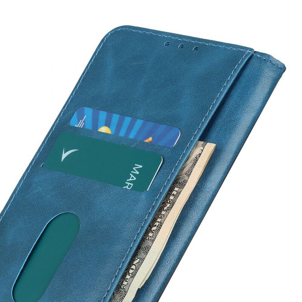 Flip Case Für iPhone 13 Tricolor Vintage-leder-effekt