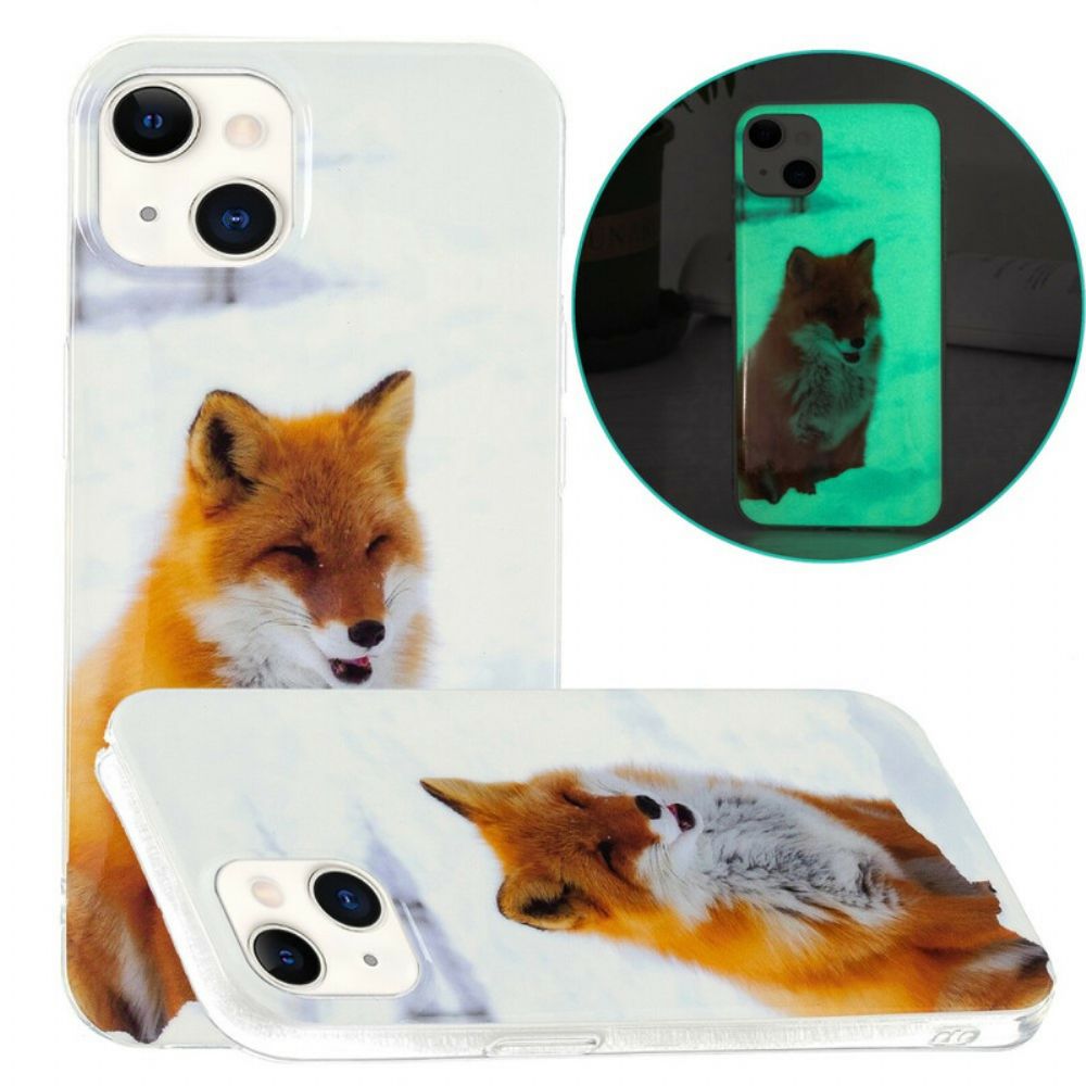 Handyhülle Für iPhone 13 Fluoreszierender Fuchs