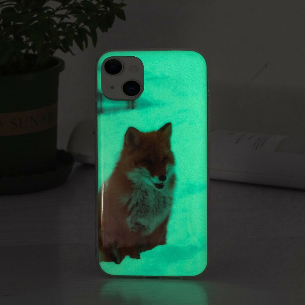 Handyhülle Für iPhone 13 Fluoreszierender Fuchs