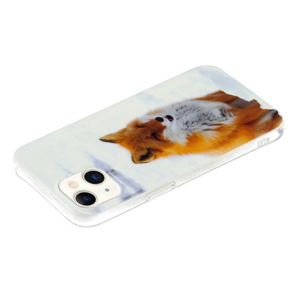 Handyhülle Für iPhone 13 Fluoreszierender Fuchs