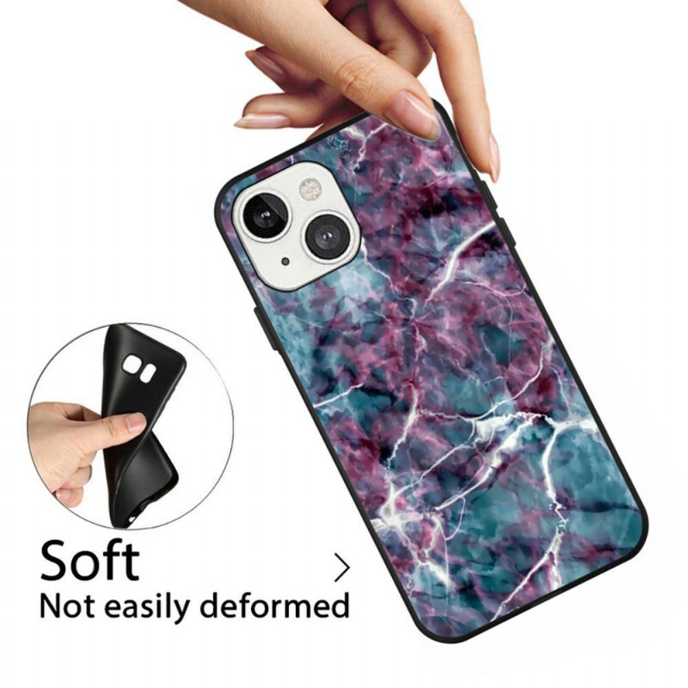 Handyhülle Für iPhone 13 Lila Marmor