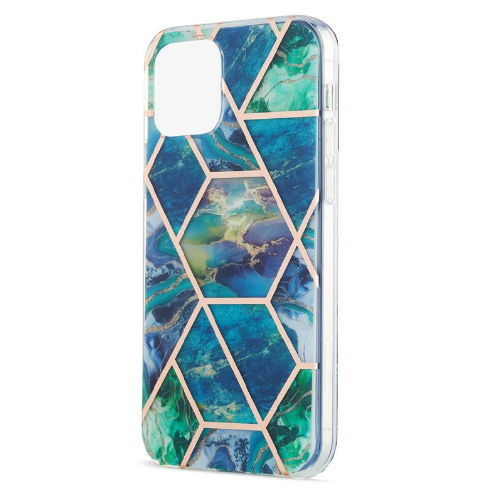 Hülle Für iPhone 13 Auffälliger Geometrischer Marmor
