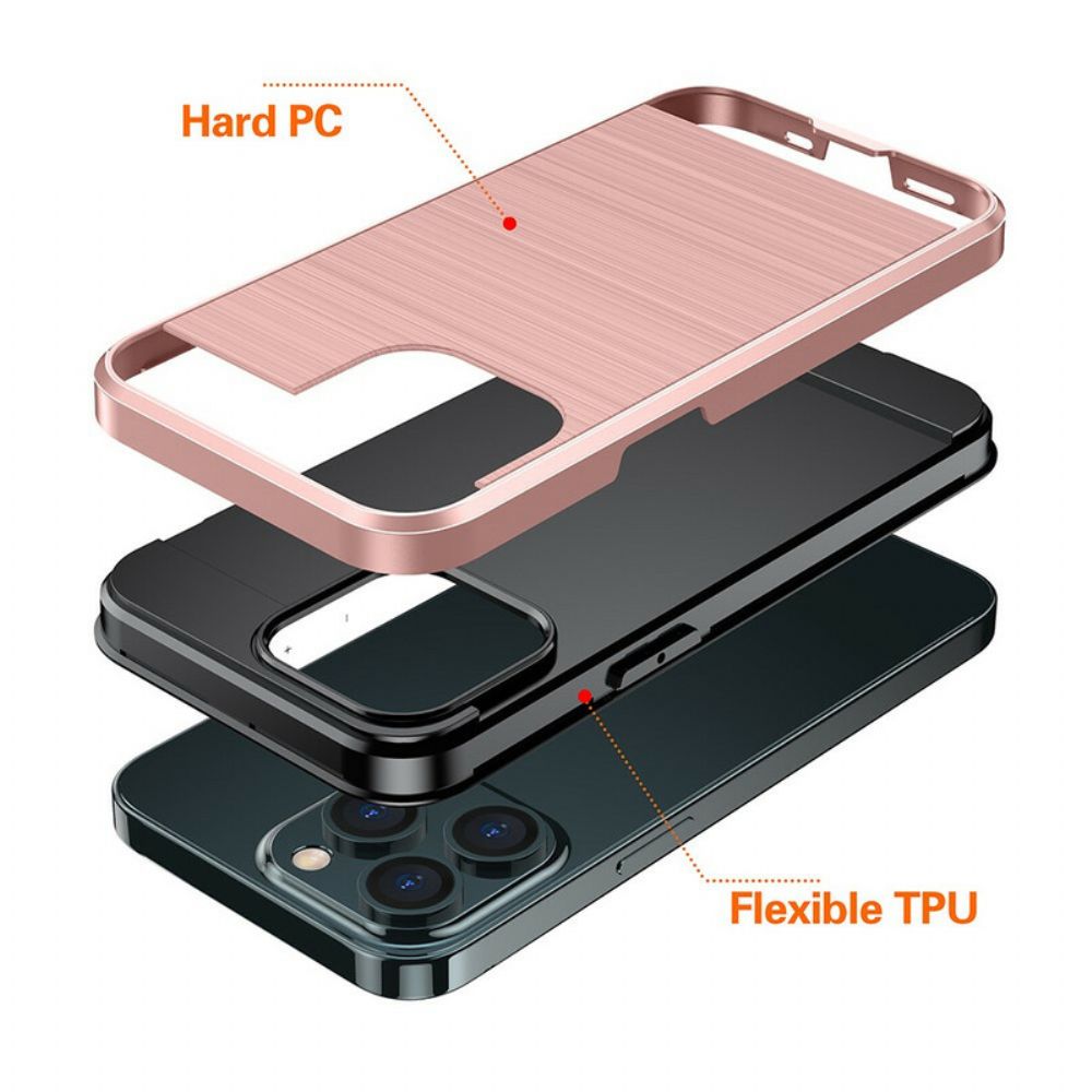 Hülle Für iPhone 13 Gebürstete Kohlefaser