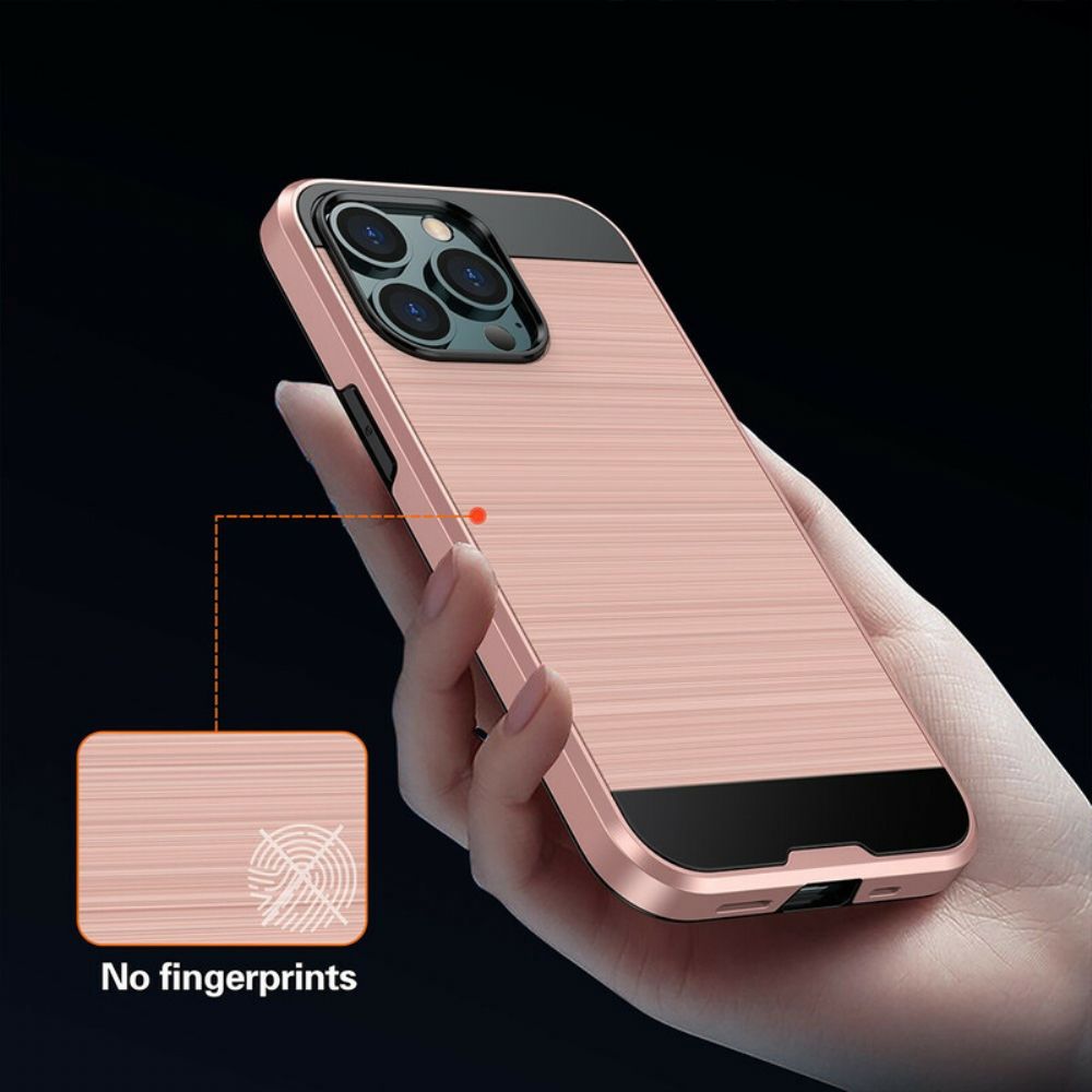 Hülle Für iPhone 13 Gebürstete Kohlefaser