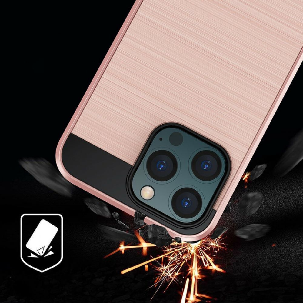 Hülle Für iPhone 13 Gebürstete Kohlefaser