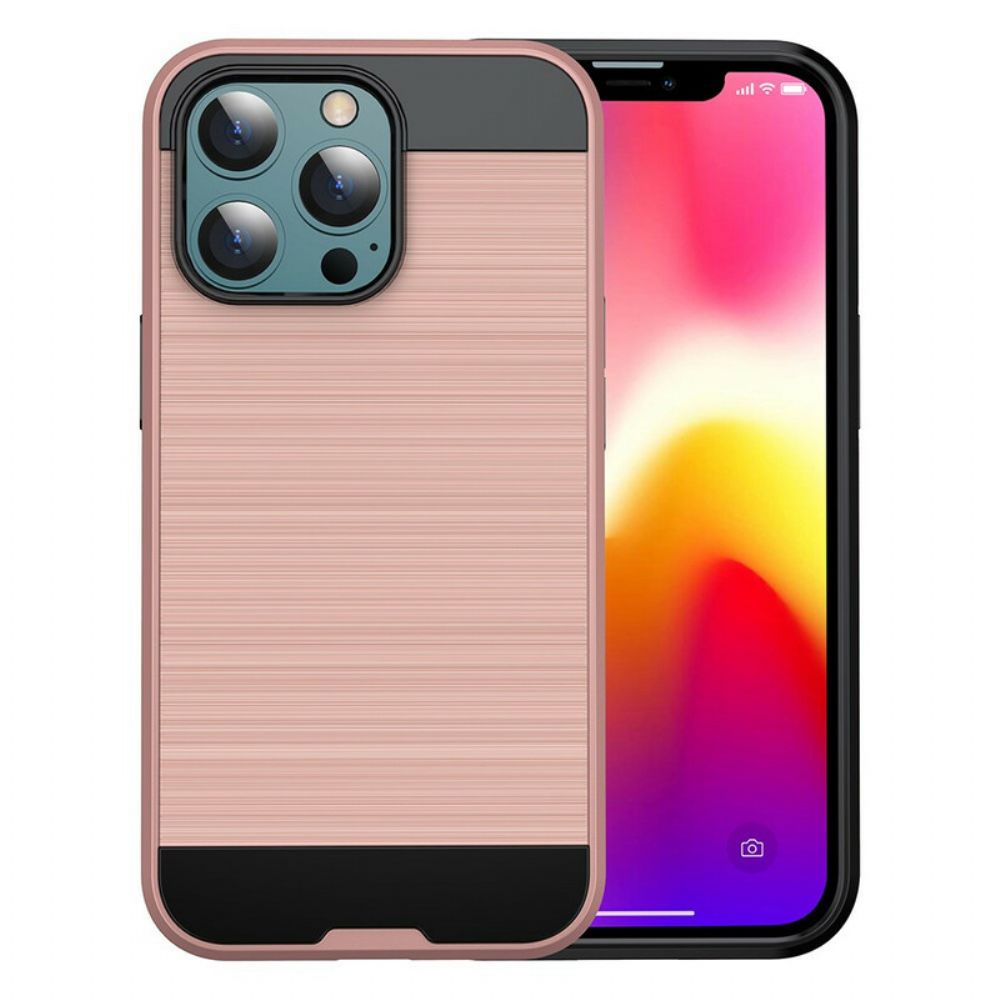 Hülle Für iPhone 13 Gebürstete Kohlefaser