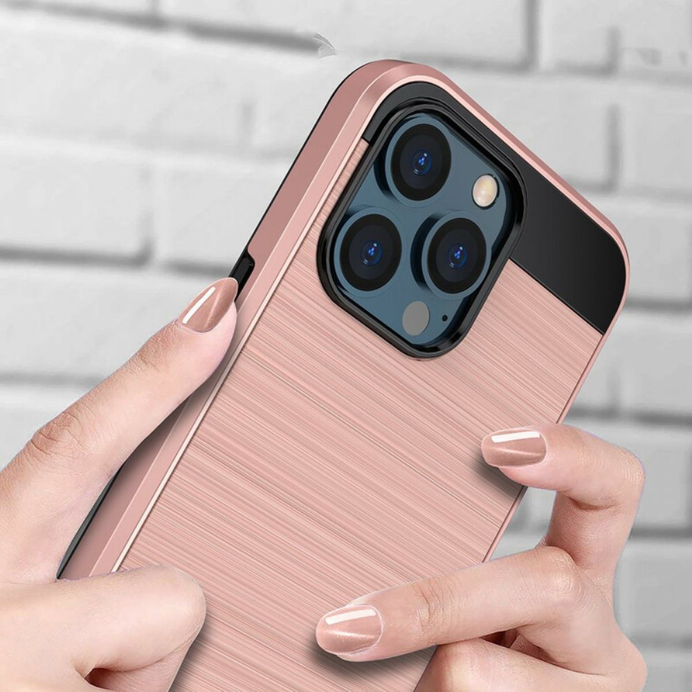 Hülle Für iPhone 13 Gebürstete Kohlefaser