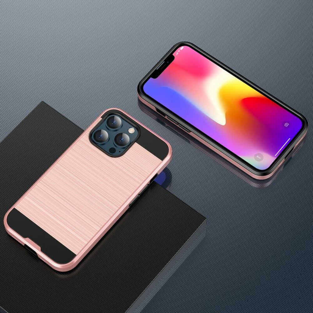 Hülle Für iPhone 13 Gebürstete Kohlefaser