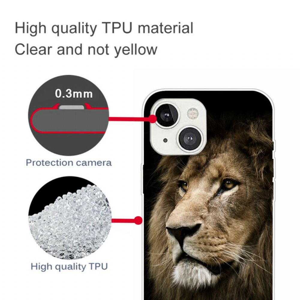 Hülle Für iPhone 13 Löwenkopf
