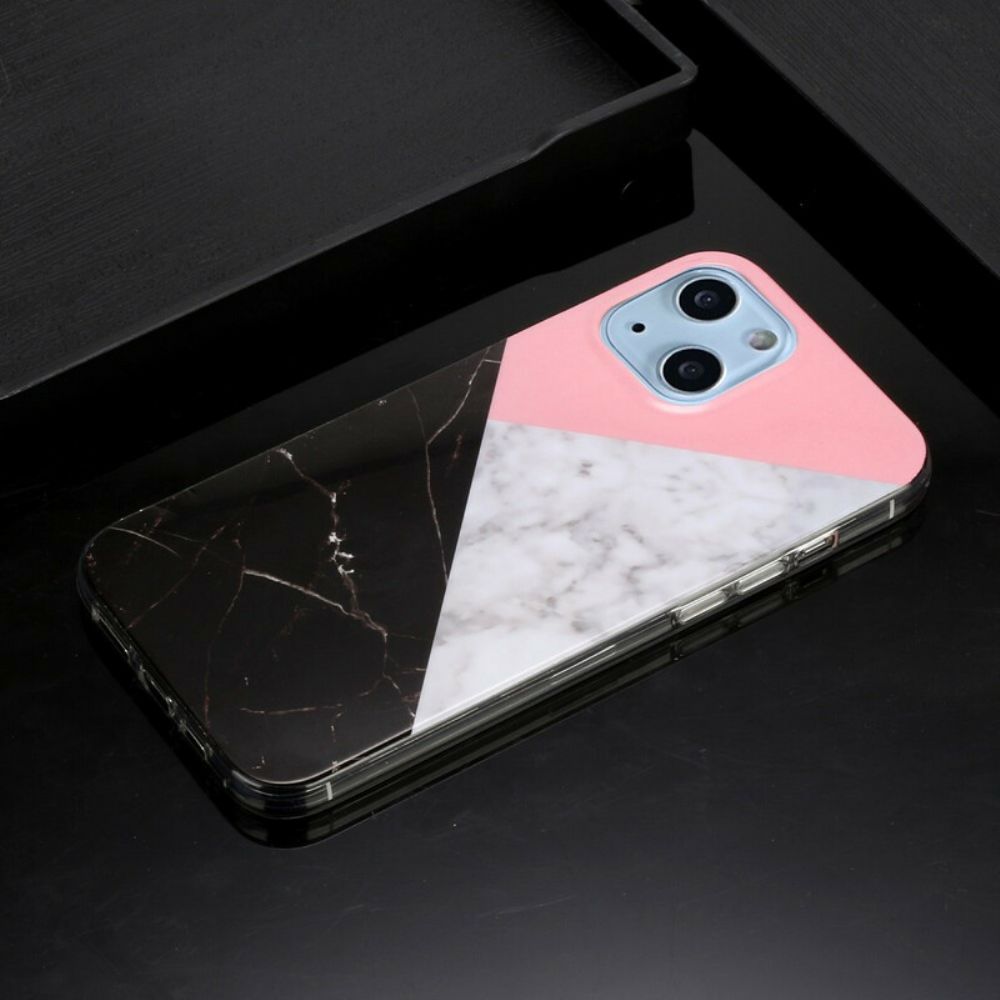 Hülle Für iPhone 13 Marmorgeometrien