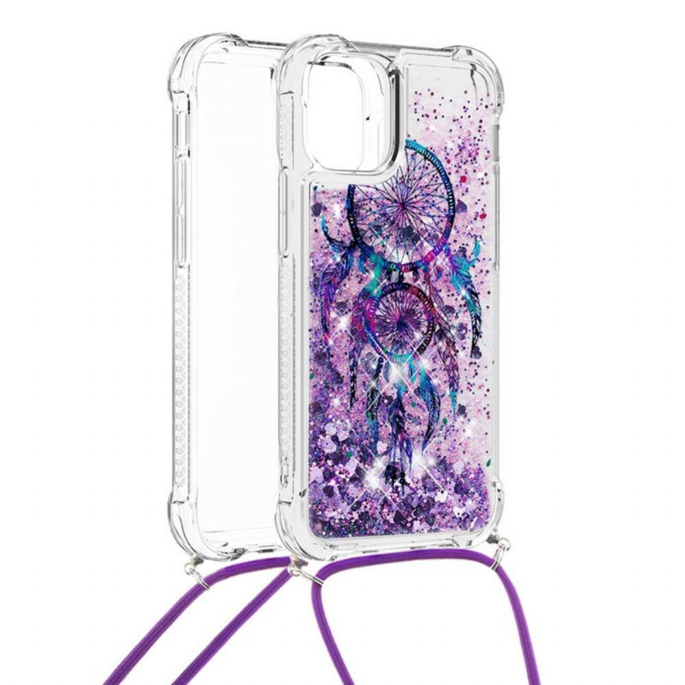Hülle Für iPhone 13 Mit Kordel Traumfänger Mit Pailletten Kordelzug