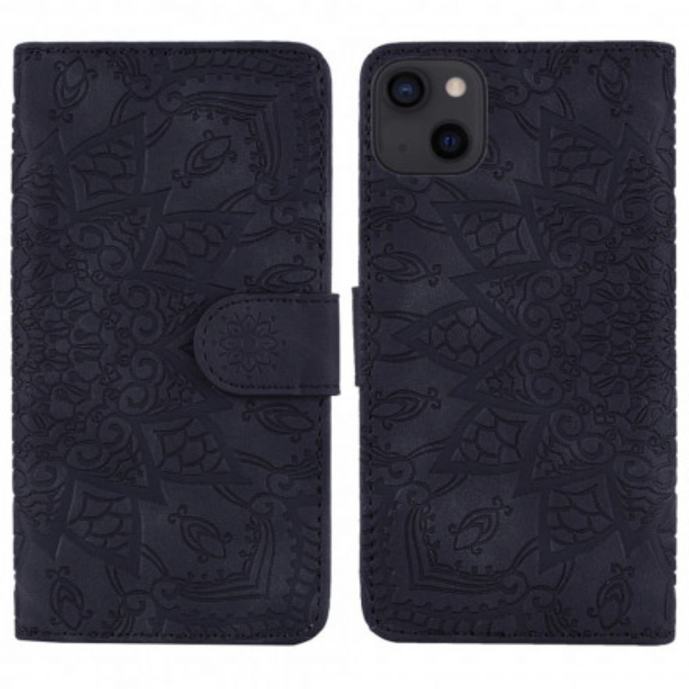 Lederhüllen Für iPhone 13 Barock-mandala