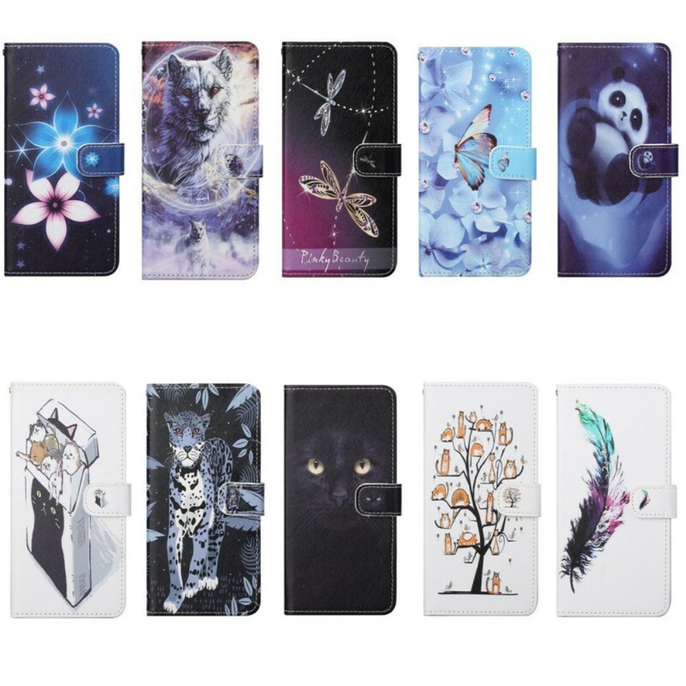 Lederhüllen Für iPhone 13 Wolf Im Winter Mit Lanyard