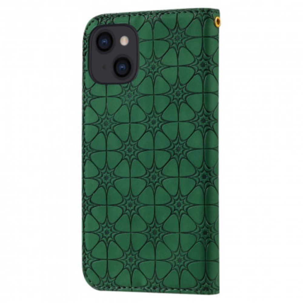 Schutzhülle Für iPhone 13 Flip Case Barockblumen