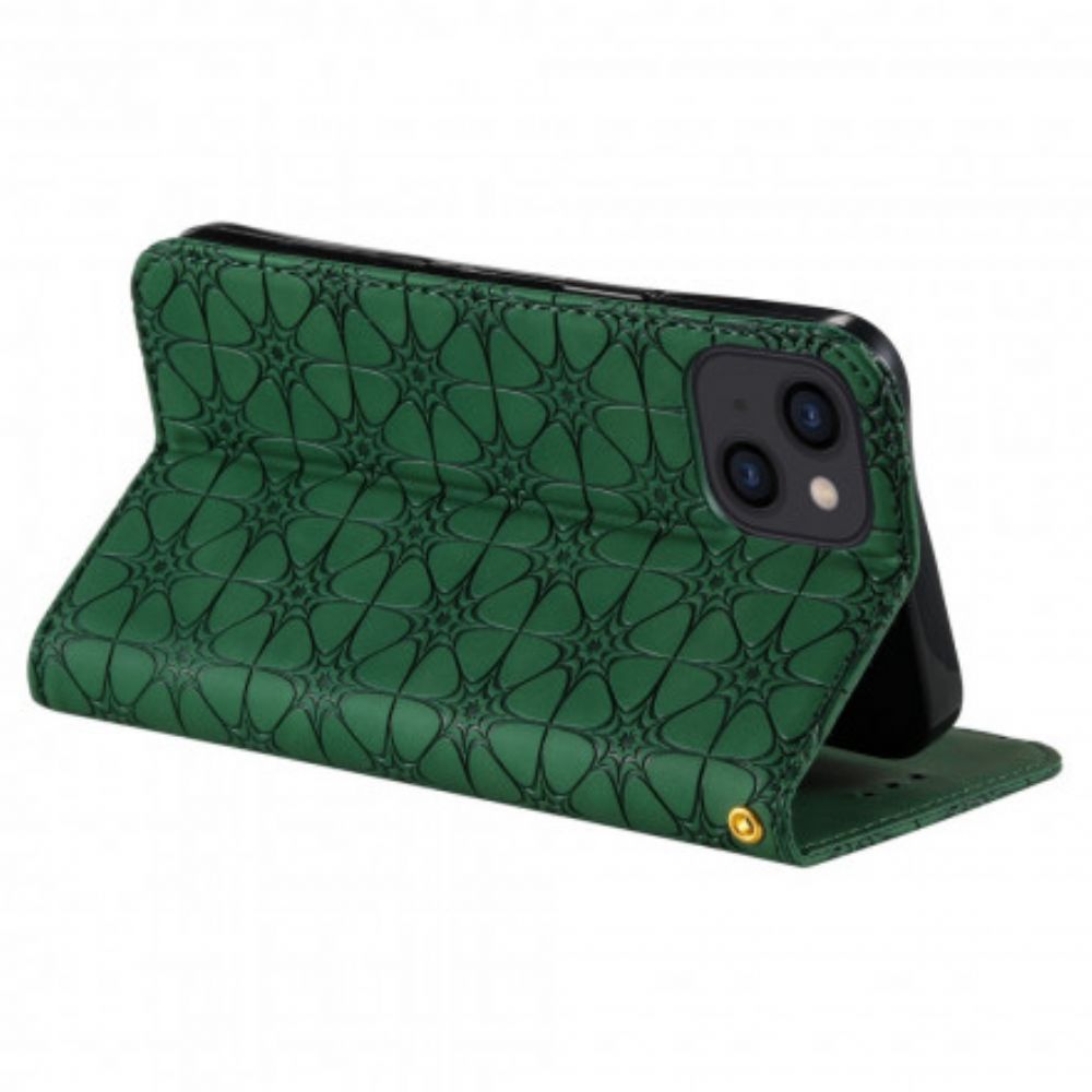 Schutzhülle Für iPhone 13 Flip Case Barockblumen