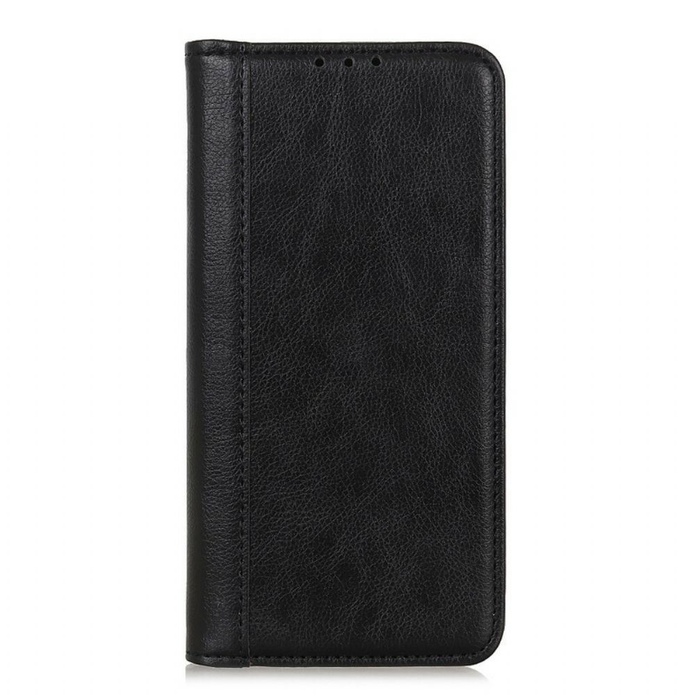 Schutzhülle Für iPhone 13 Flip Case Elegance Litschi-spaltleder