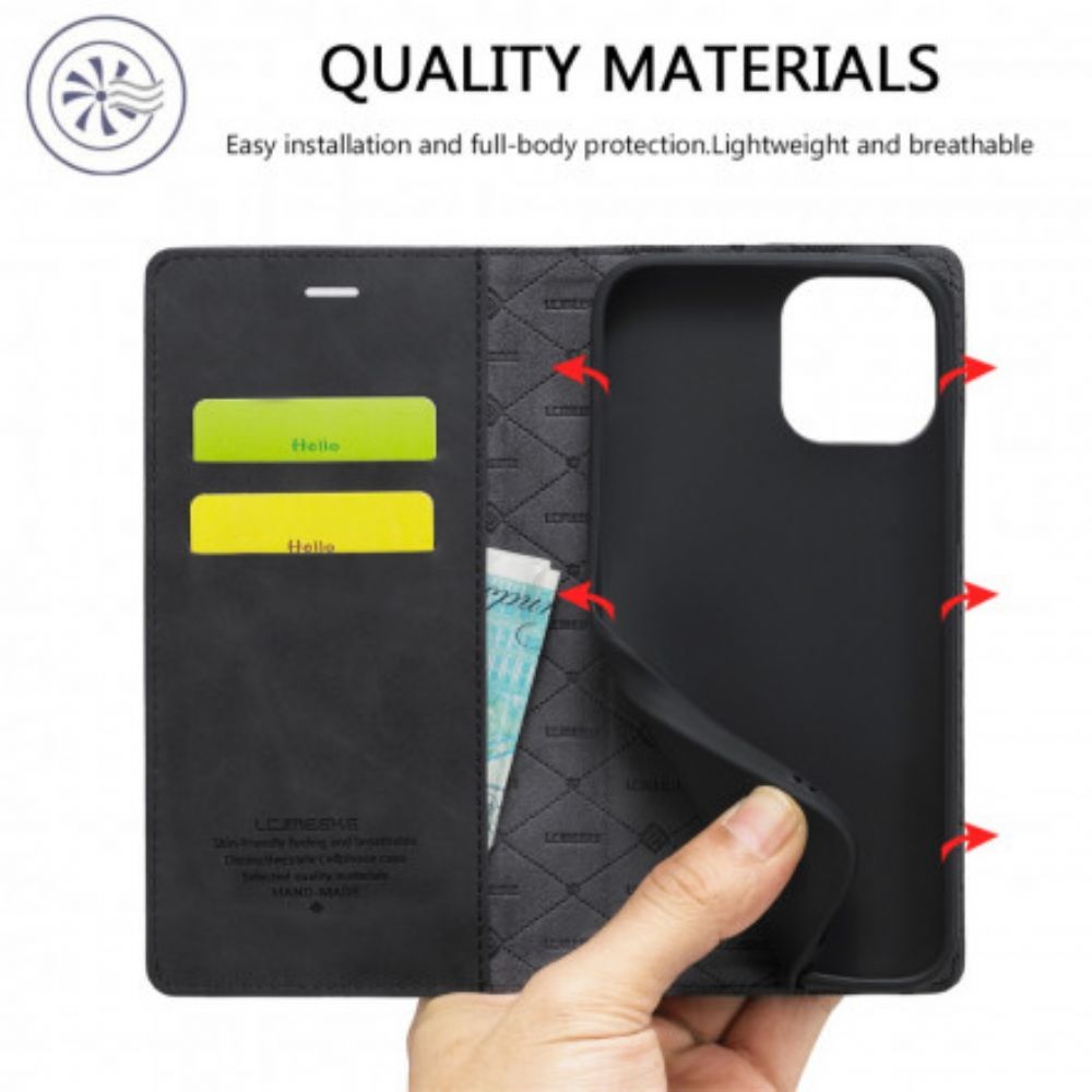 Schutzhülle Für iPhone 13 Flip Case Lc.imeeke Ledereffekt