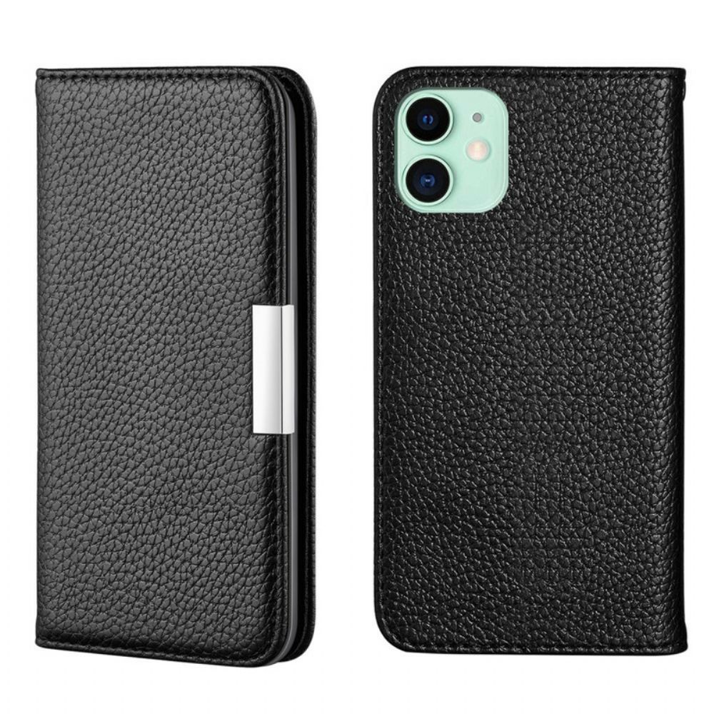 Schutzhülle Für iPhone 13 Flip Case Ultraschickes Litschi-kunstleder