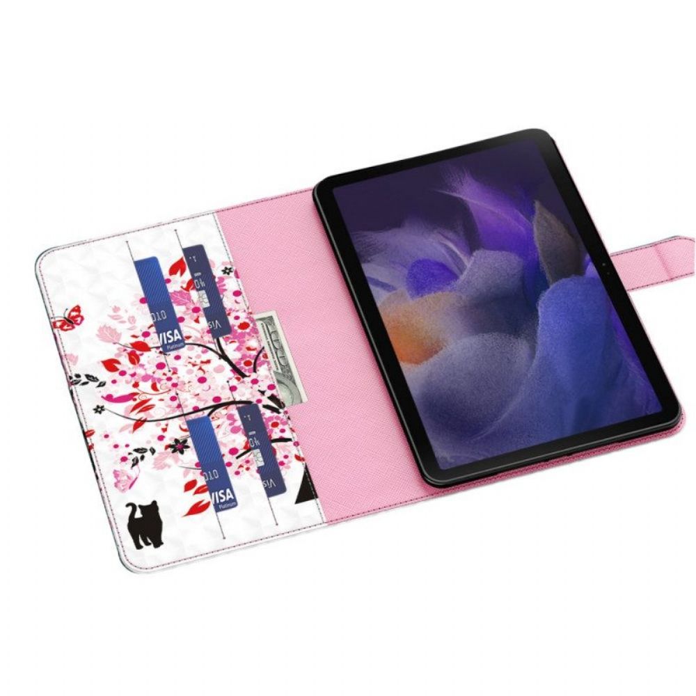 Flip Case Für Samsung Galaxy Tab A8 (2024) Baum Und Katze
