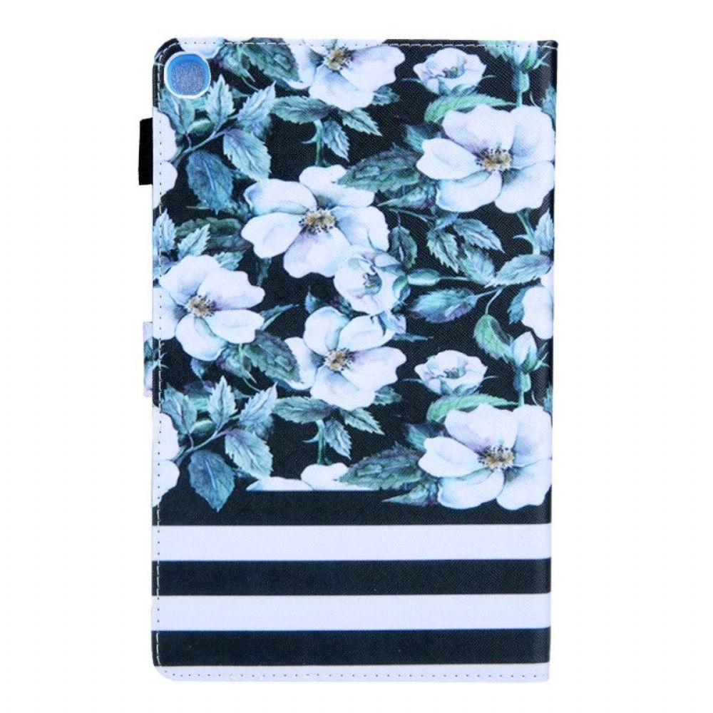 Flip Case Für Samsung Galaxy Tab A8 (2024) Blumendesign