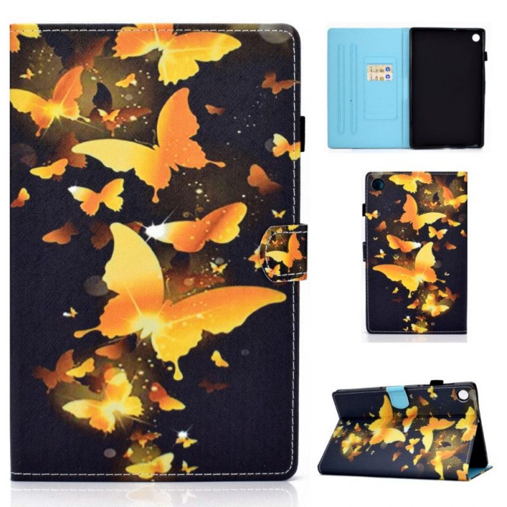 Flip Case Für Samsung Galaxy Tab A8 (2024) Einzigartige Schmetterlinge