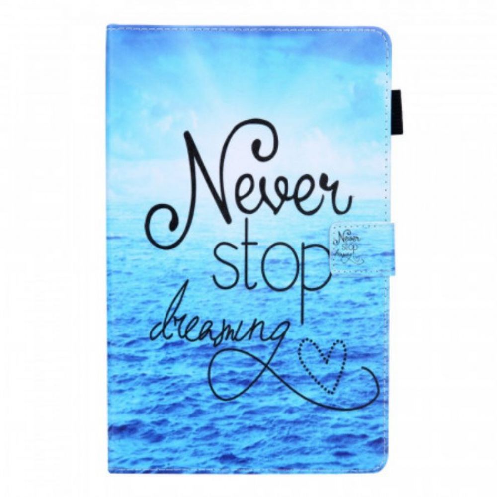 Flip Case Für Samsung Galaxy Tab A8 (2024) Nie Aufhören Zu Träumen