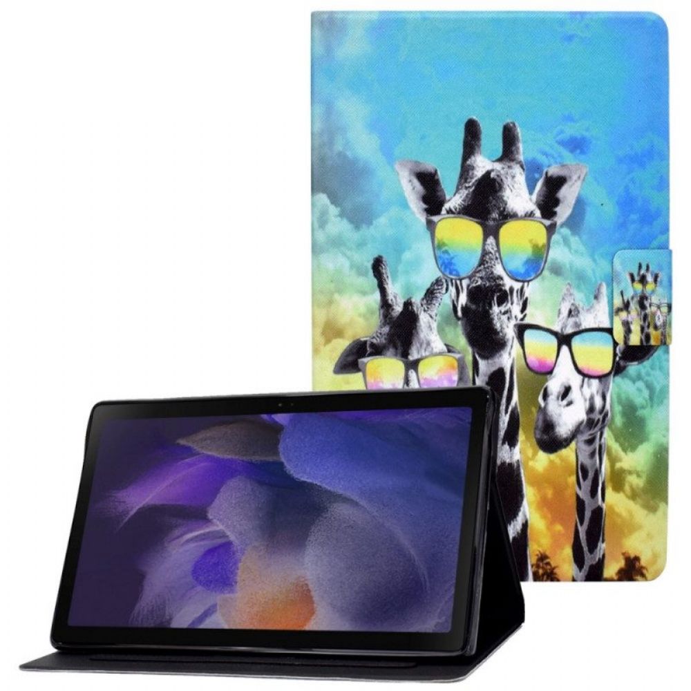 Lederhüllen Für Samsung Galaxy Tab A8 (2024) Funky Giraffen