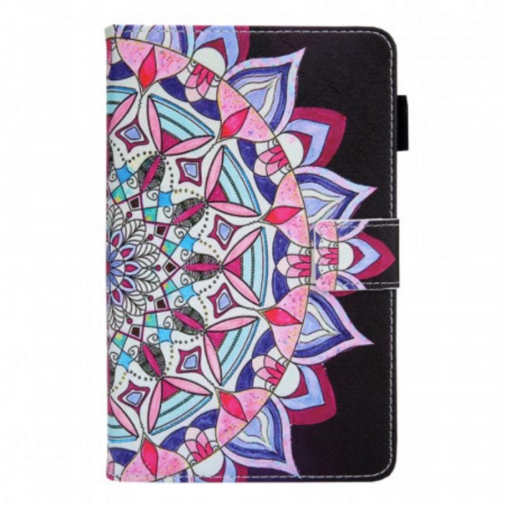 Lederhüllen Für Samsung Galaxy Tab A8 (2024) Grafisches Mandala