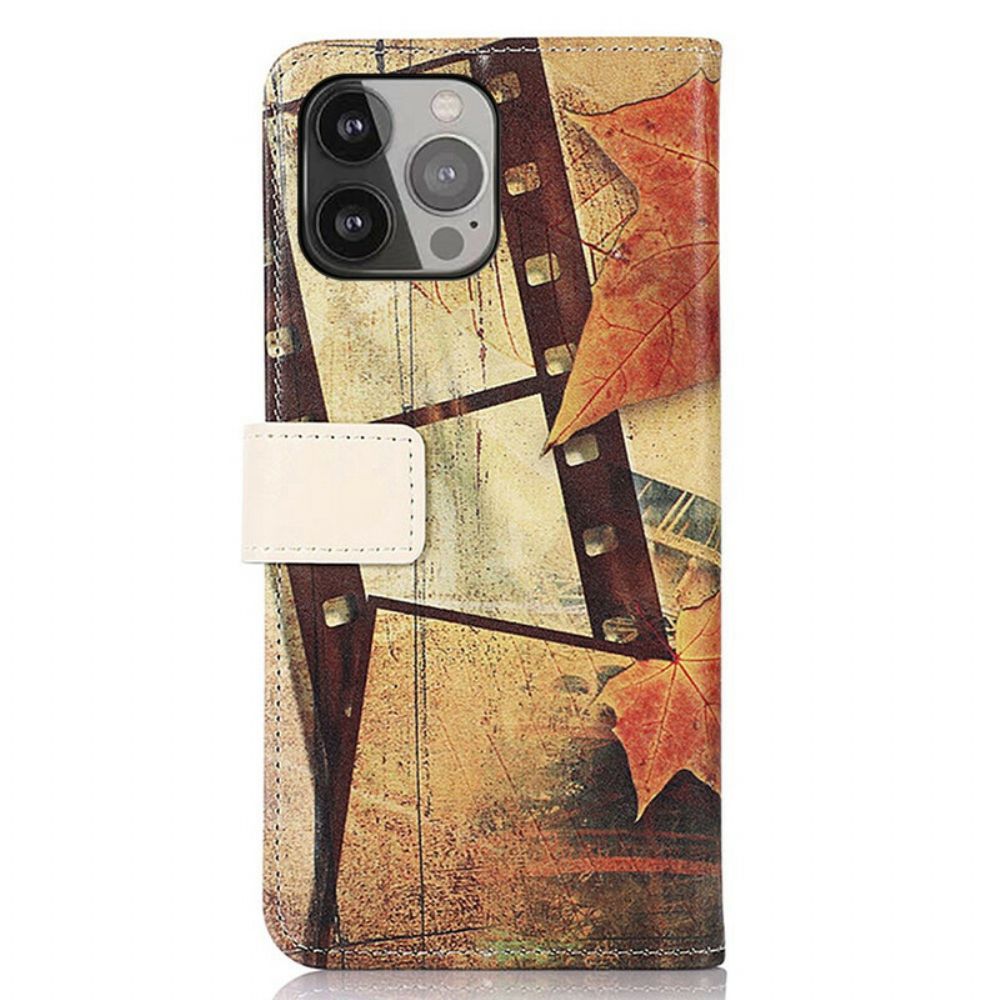 Flip Case Für iPhone 13 Pro Max Eiffelturm Im Herbst