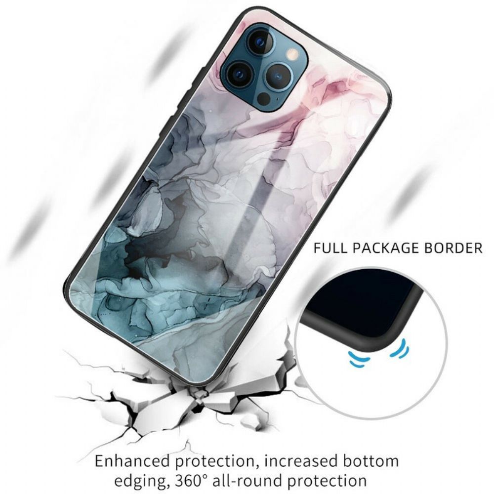 Handyhülle Für iPhone 13 Pro Max Hartglas Aus Marmor