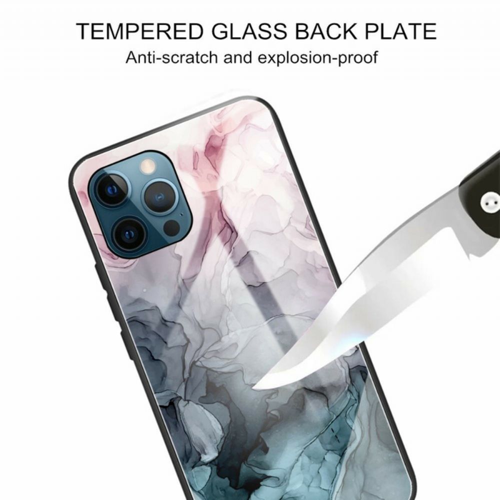 Handyhülle Für iPhone 13 Pro Max Hartglas Aus Marmor