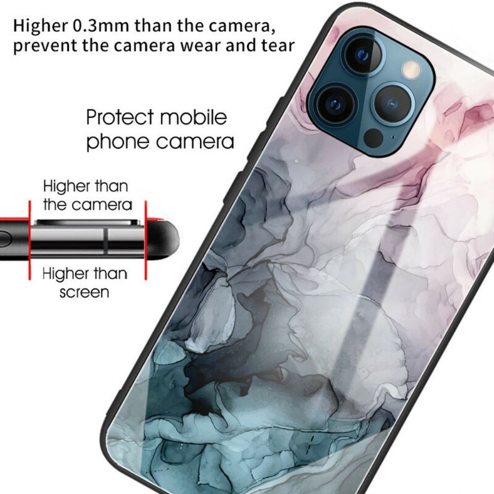 Handyhülle Für iPhone 13 Pro Max Hartglas Aus Marmor