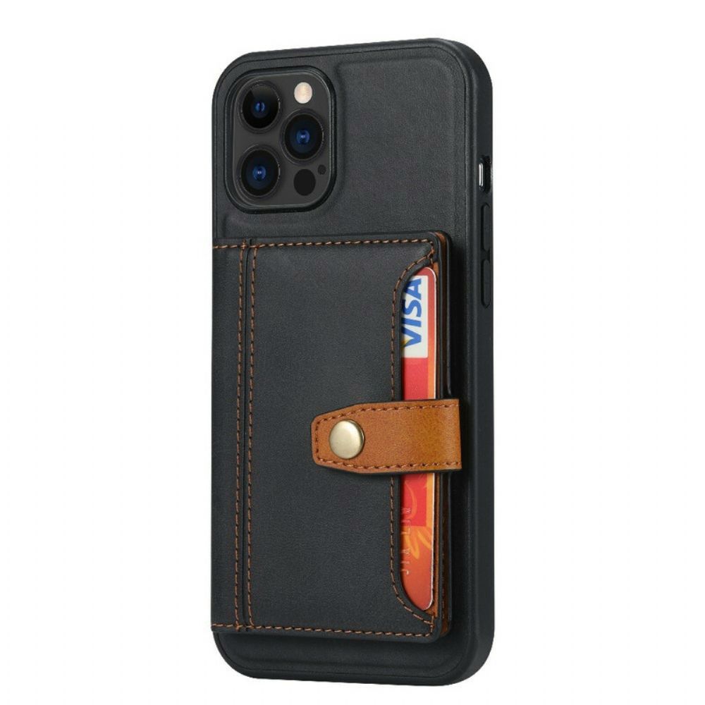 Handyhülle Für iPhone 13 Pro Max Kartenhalter Riemenhalter