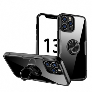 Handyhülle Für iPhone 13 Pro Max Kohlefaser-metallring