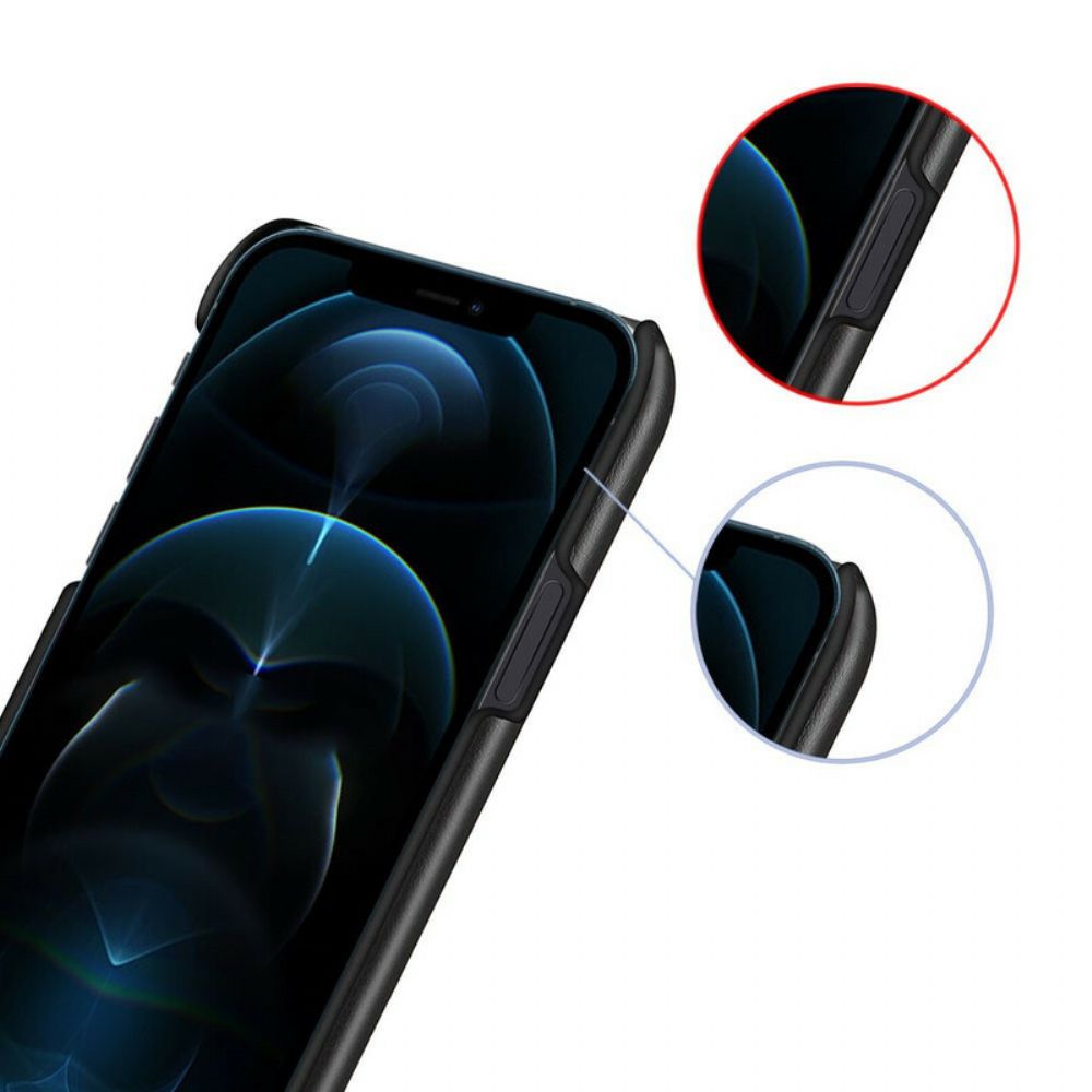 Handyhülle Für iPhone 13 Pro Max Ksq Zweifarbiger Ledereffekt