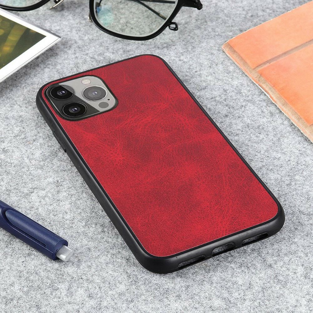 Handyhülle Für iPhone 13 Pro Max Lederoptik In Edler Optik