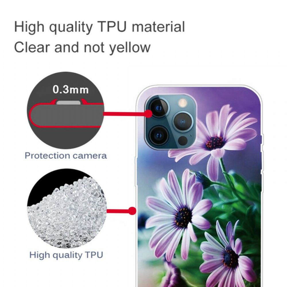 Handyhülle Für iPhone 13 Pro Max Realistische Blumen