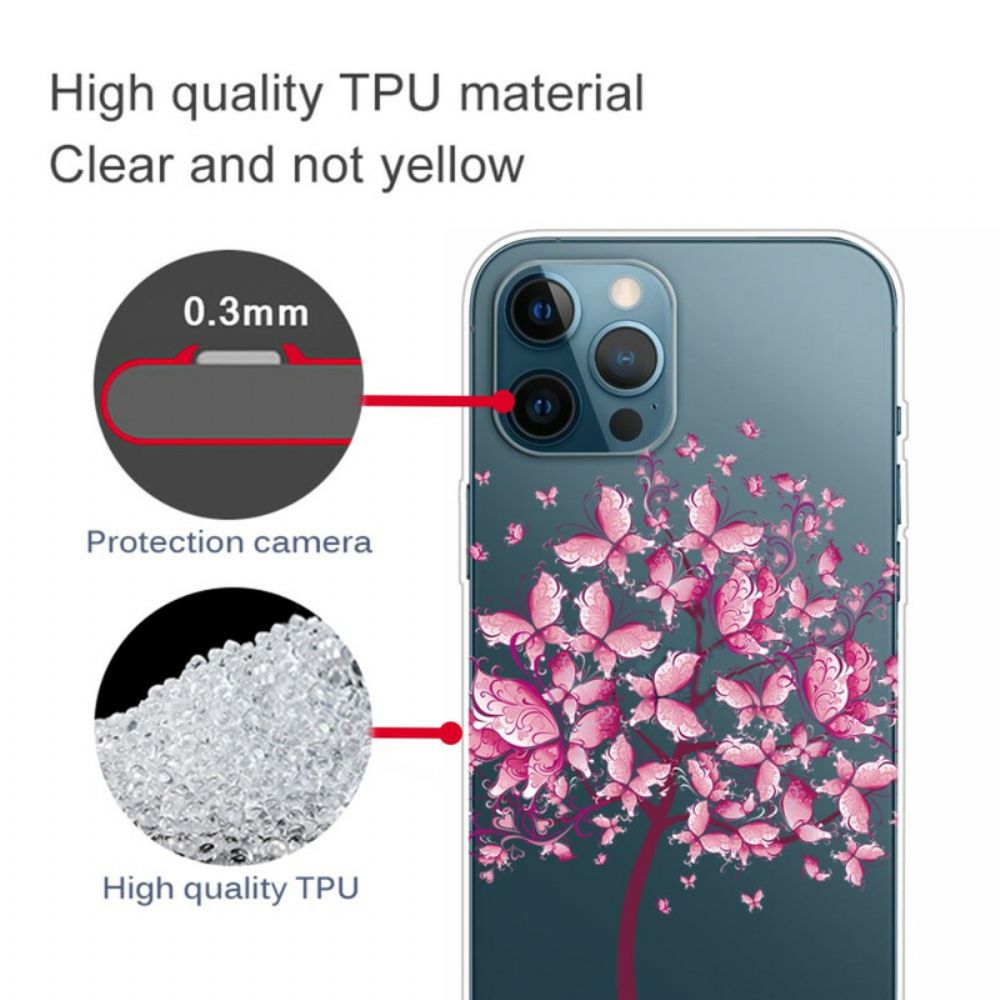 Hülle Für iPhone 13 Pro Max Rosa Baumkrone