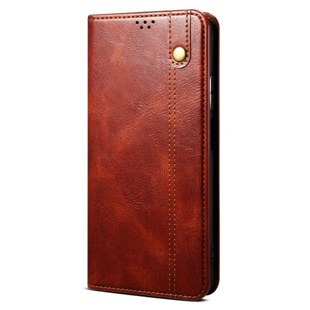 Schutzhülle Für iPhone 13 Pro Max Flip Case Gewachstes Kunstleder