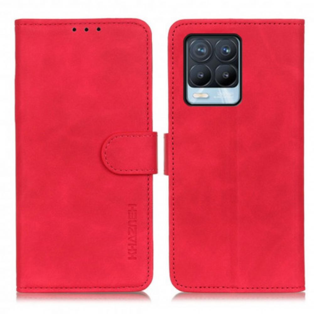 Flip Case Für Realme 8 / 8 Pro Vintage Ledereffekt Khazneh