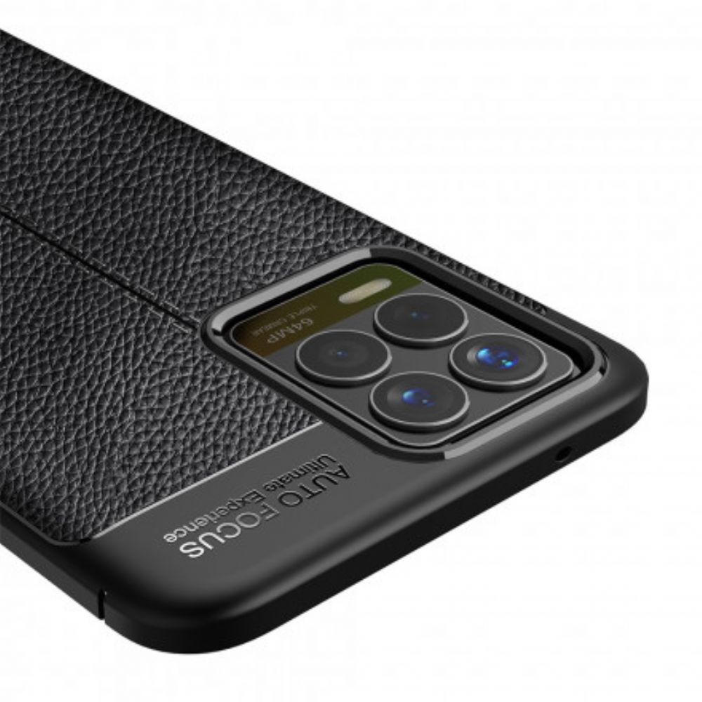 Handyhülle Für Realme 8 / 8 Pro Doppellinie Litschi-leder-effekt
