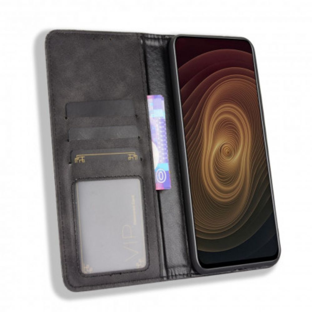 Schutzhülle Für ZTE Axon 20 4G / 5G Flip Case Stilisierter Vintage-ledereffekt