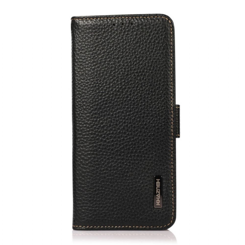 Flip Case Für Oppo Find X5 Lite Litschi-leder Khazneh Rfid